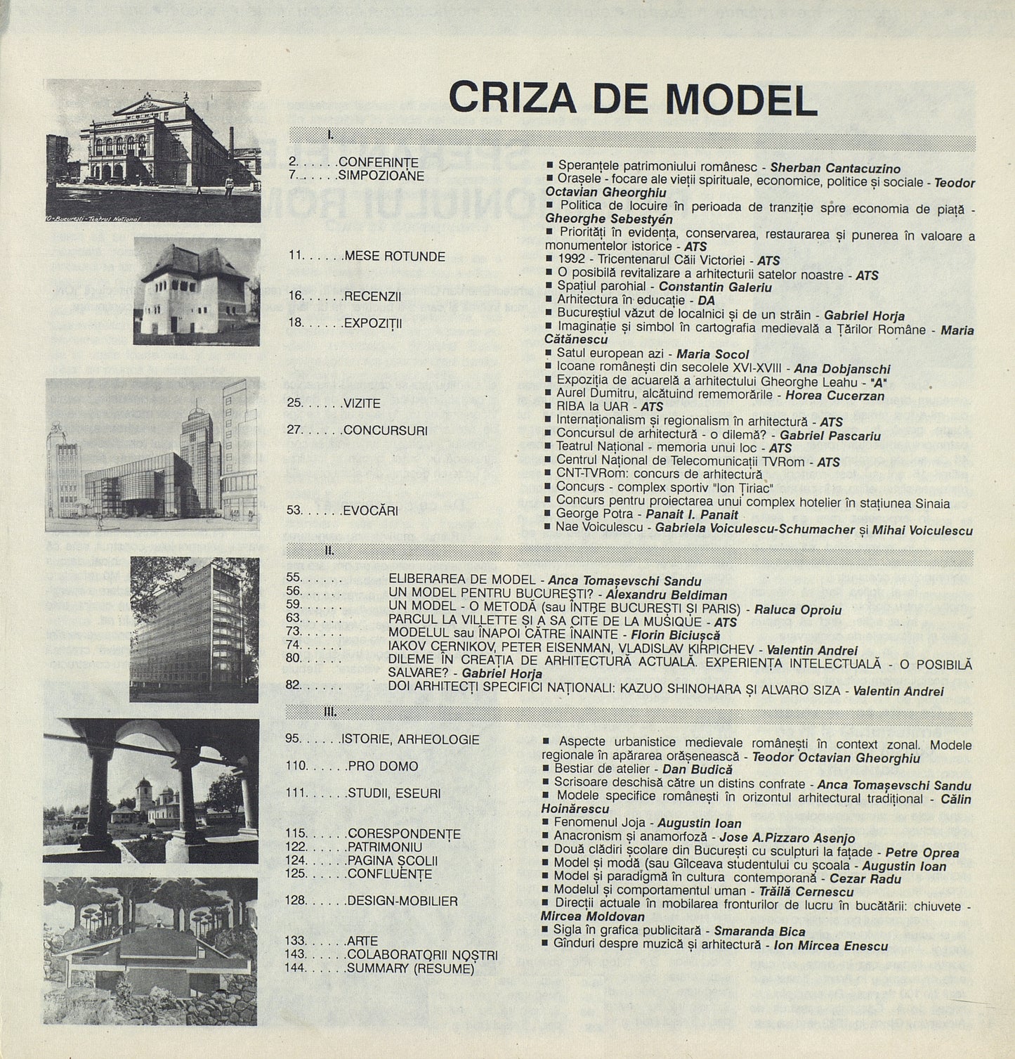 Revista ARHITECTURA 1-2/1991