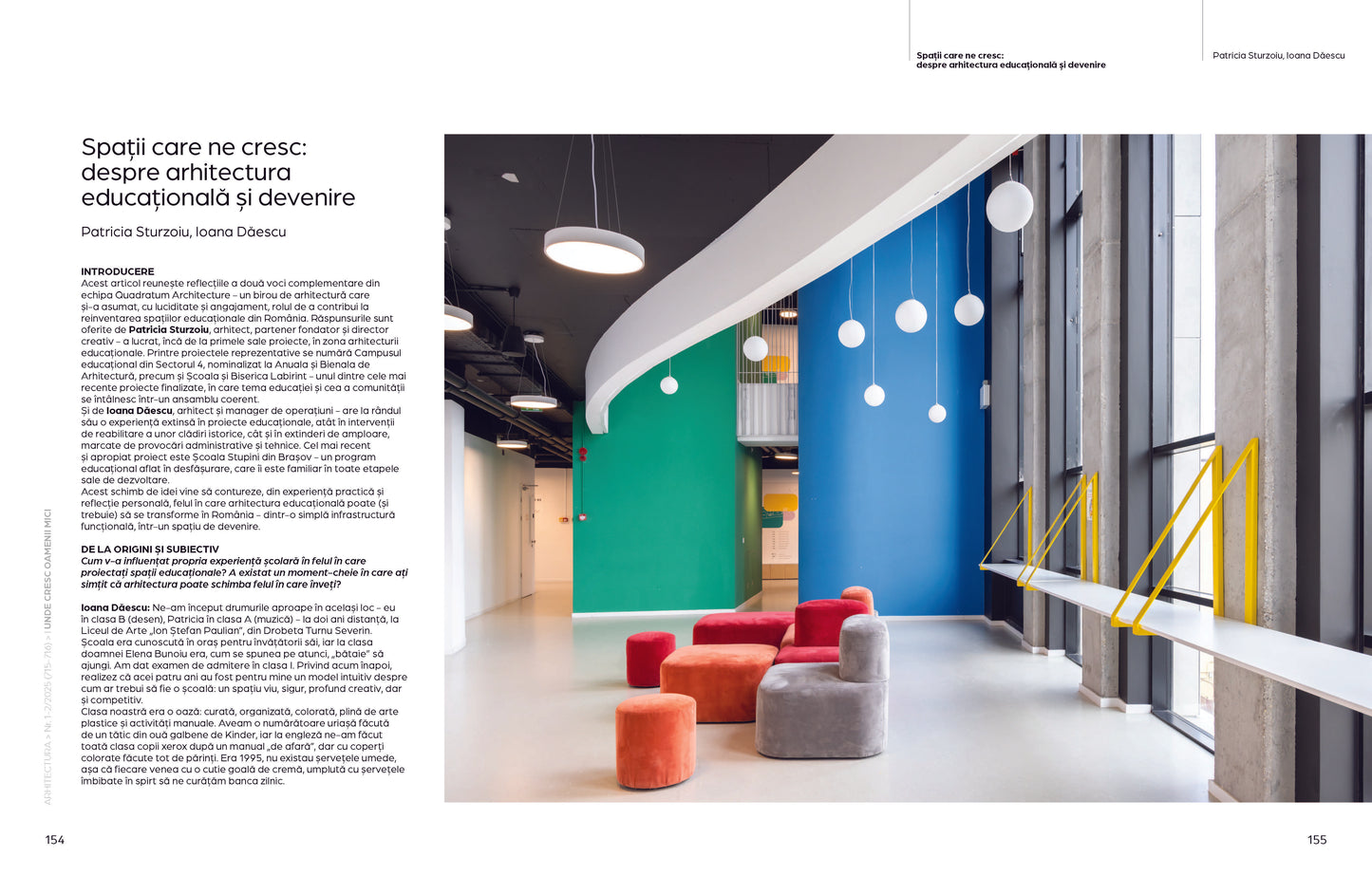 Revista ARHITECTURA 1-2/2025 - Unde cresc oamenii mici